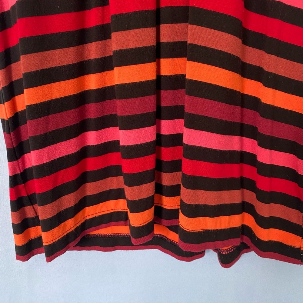 Catherine Malandrino Top Size Small Bright Striped Short Sleeve colorful - Picture 5 of 9